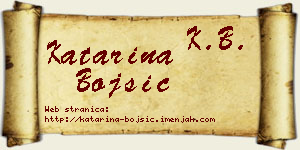 Katarina Bojšić vizit kartica